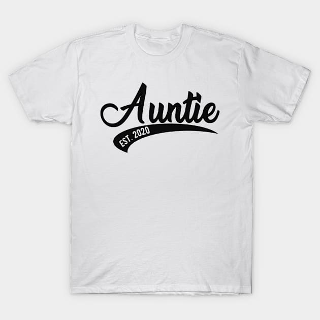 Auntie est. 2020 T-Shirt by KC Happy Shop